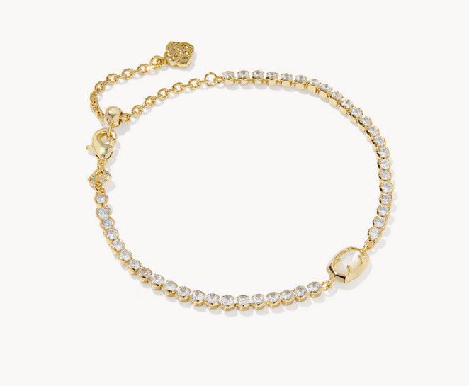 Emilie Tennis Bracelet Ivory MOP Gold