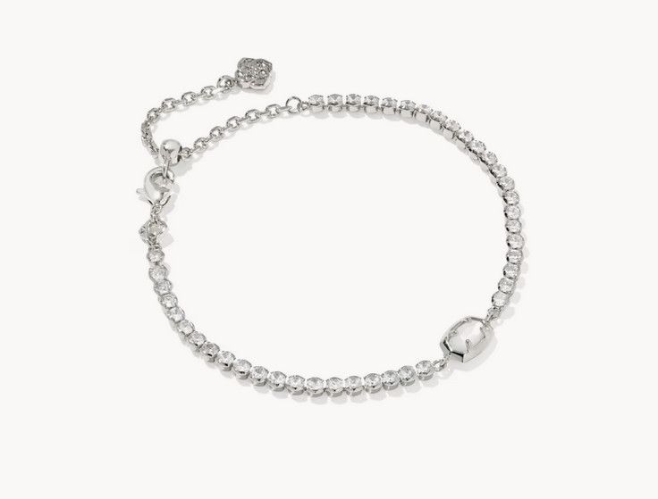 Emilie Tennis Bracelet Ivory MOP Silver