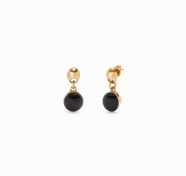 Ser Fascinante Earring Gold with Dark Stones