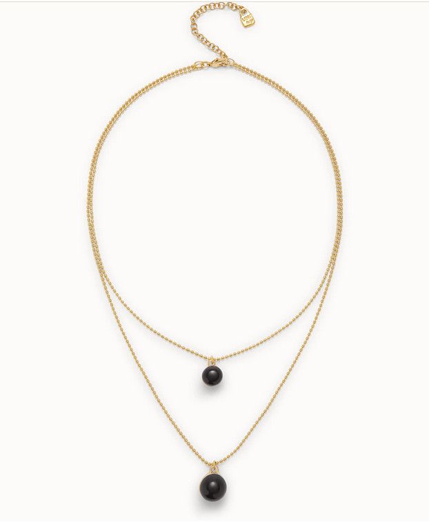 Ser Fascinante Necklace Gold with Dark Stones