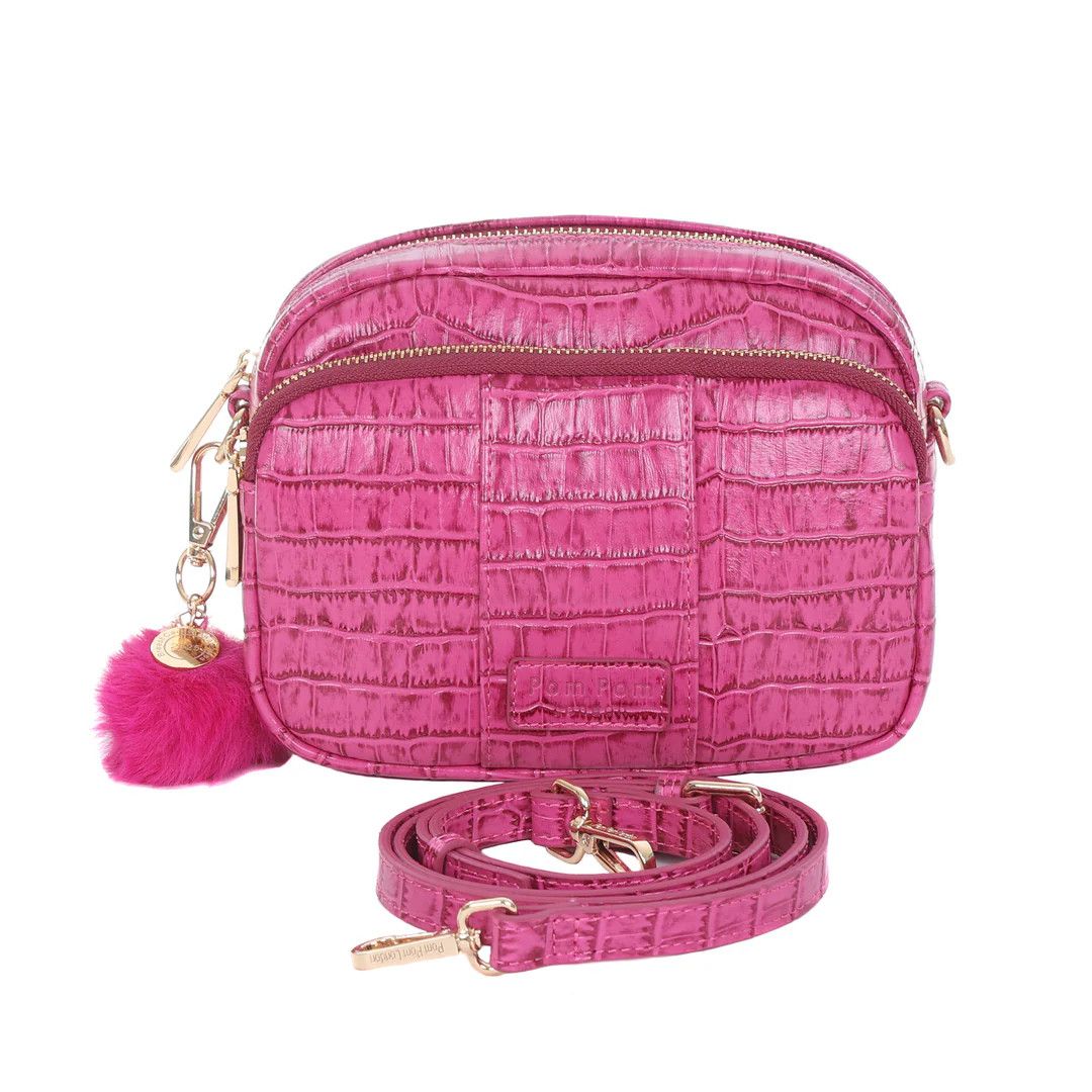 Pom Pom London Original Bag Croc Pink