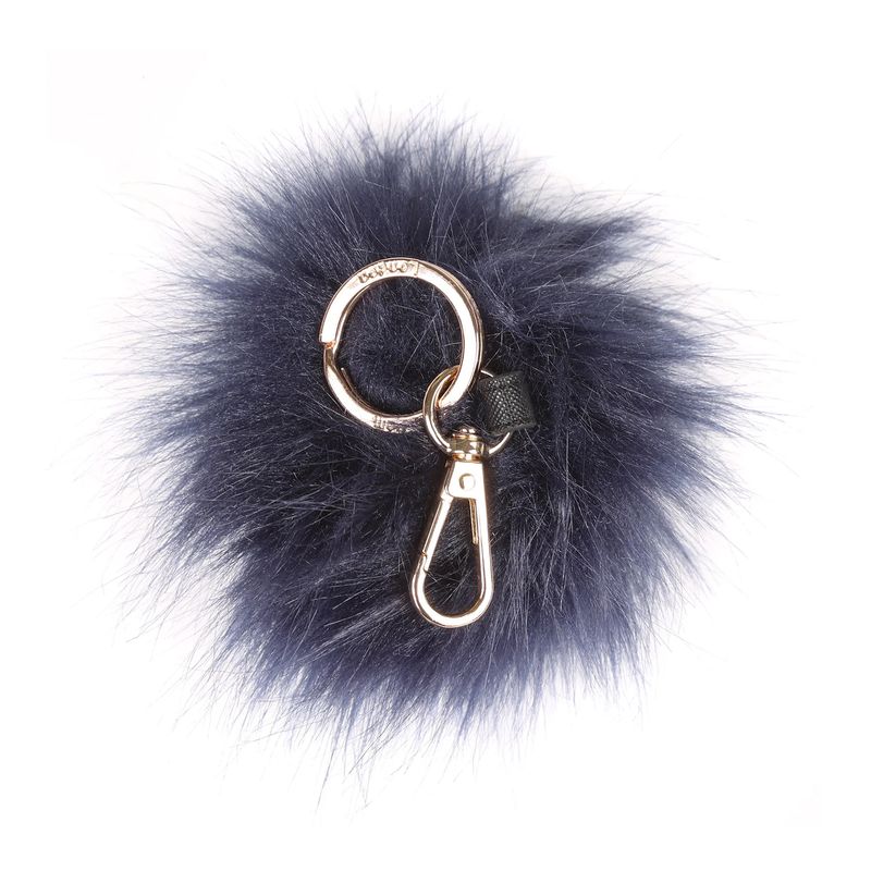 Large Pom Pom Keyring Navy