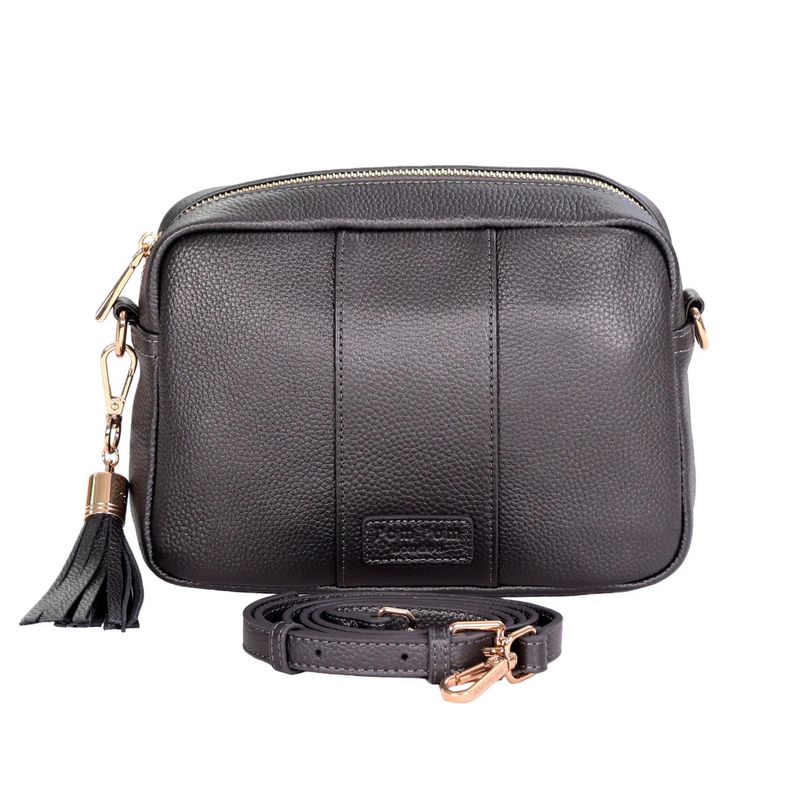 Pom Pom City Bag Metallic Pewter