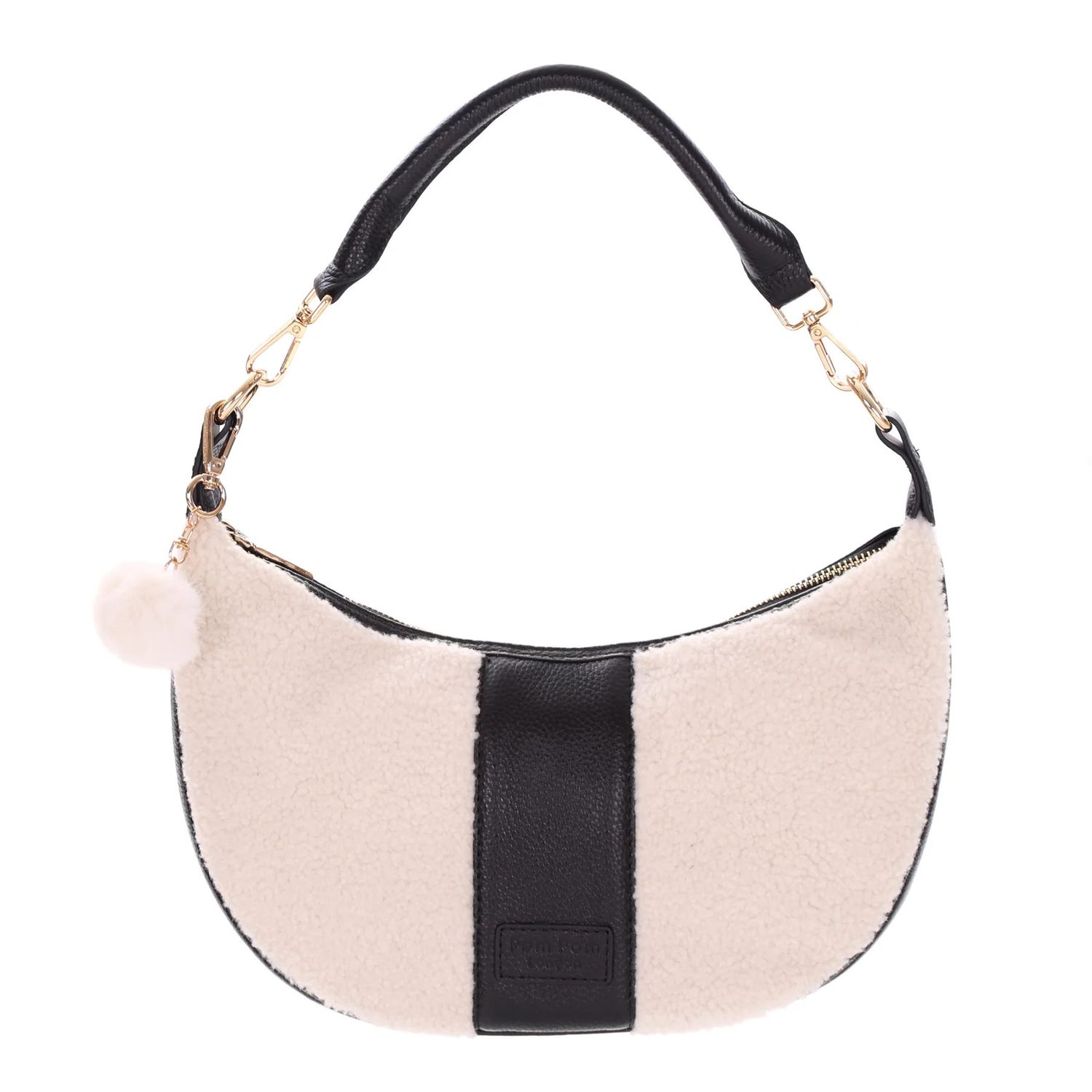 Sutton Sling Faux Fleece &amp; Black Leather
