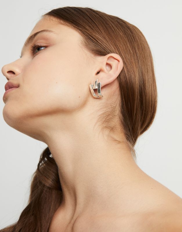 Ser Original Silver Hoop Earrings