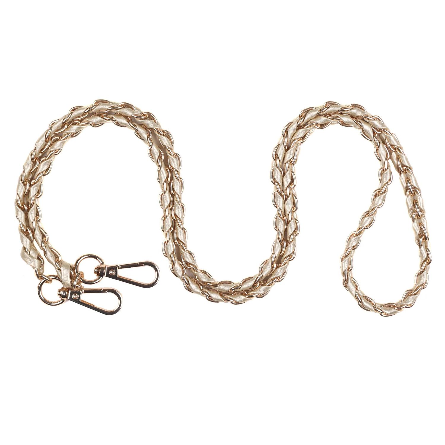 Pom Pom Strap Gold Chain Gold Weave