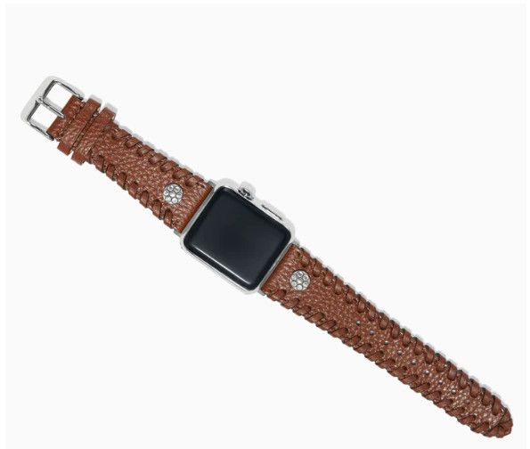 FINAL SALE Harlow Laced Brown Leather Apple Watch Band