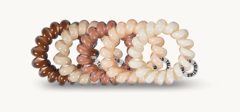 5 Pack Spiral Hair Tie Coils Neutrals For the Love of Nudes Tiny