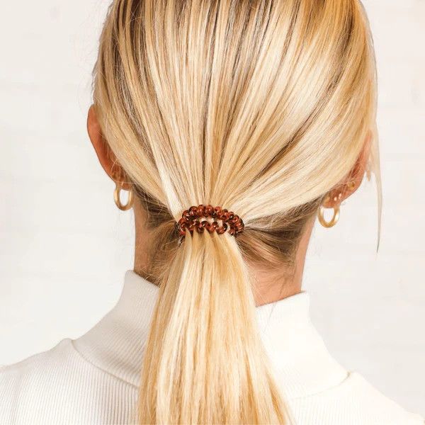 3 Pack Spiral Hair Tie Coils Small Tortoise