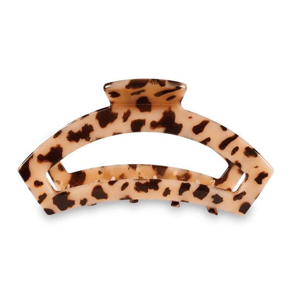 Open Large Hair Clip  Blonde Tortoise