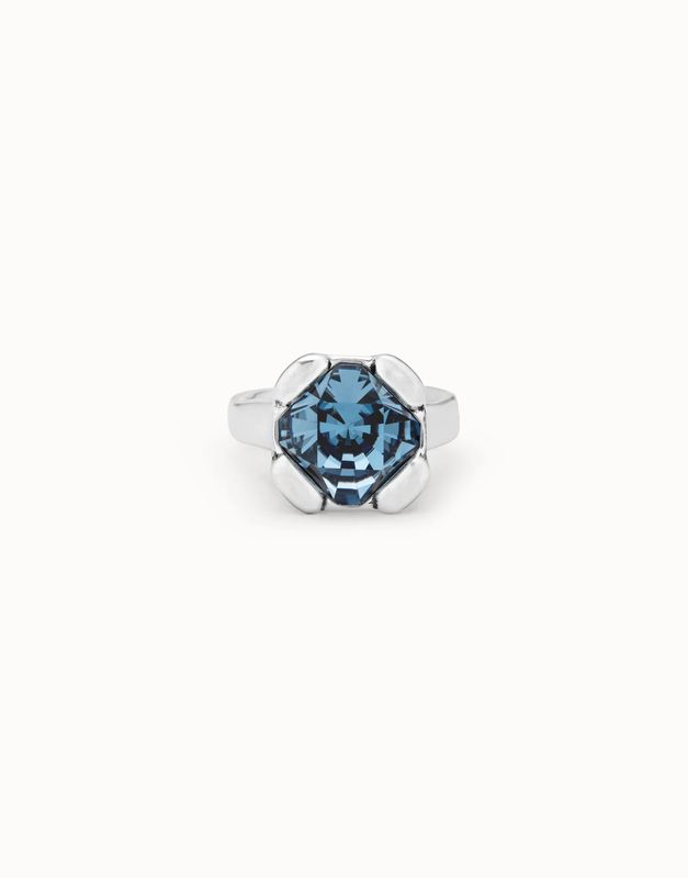 Rock n' Blue Ring Silver Size 8.5