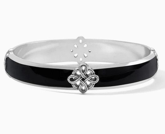 Interlok Noir Bangle - Silver-Black