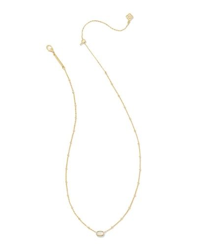 Mini Elisa Satellite Pendant Necklace Gold Ivory MOP