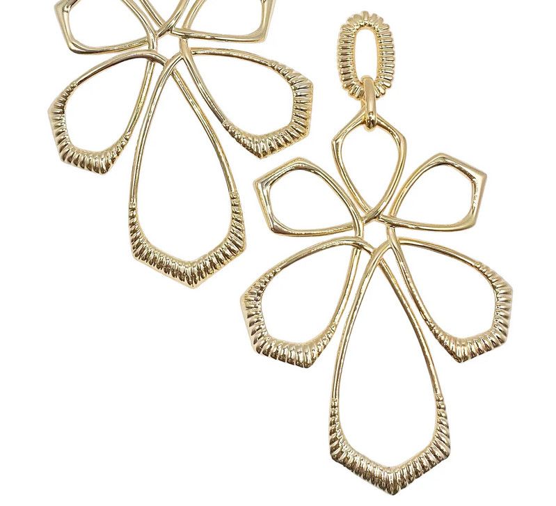 Layne Metal Statement Earring in Gold Metal