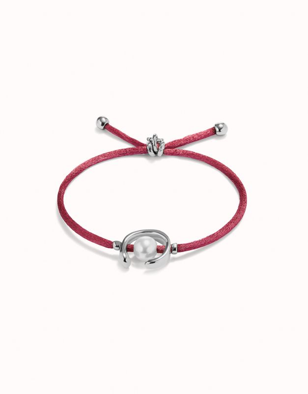Ser Diferente Bracelet Mauve with Pearl Silver