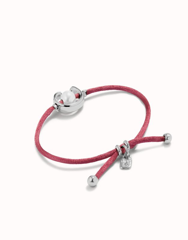 Ser Diferente Bracelet Mauve with Pearl Silver