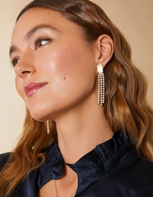 Mill Creek Earrings Crystal Gold