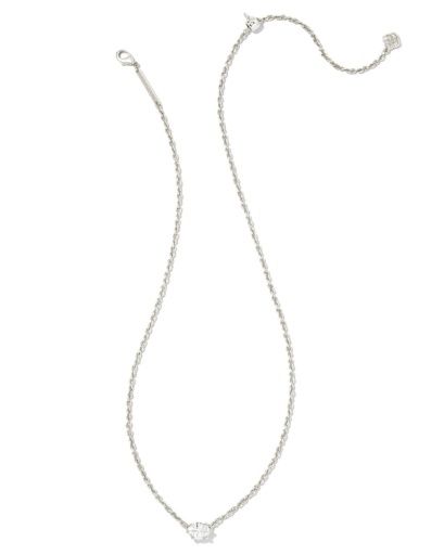 Cailin Pendant Necklace White CZ Silver