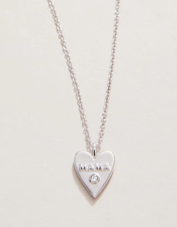 Sea La Vie Necklace 18'' Mama/Heart Silver