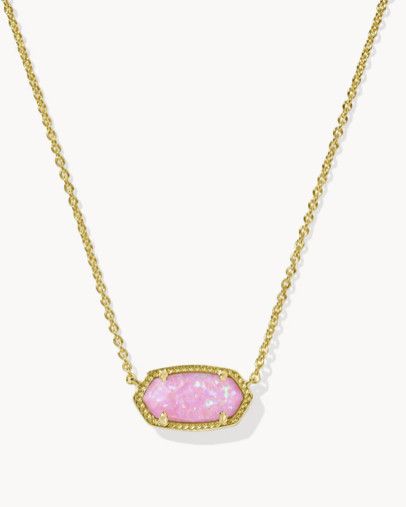 Elisa Necklace Carnation Opal Gold