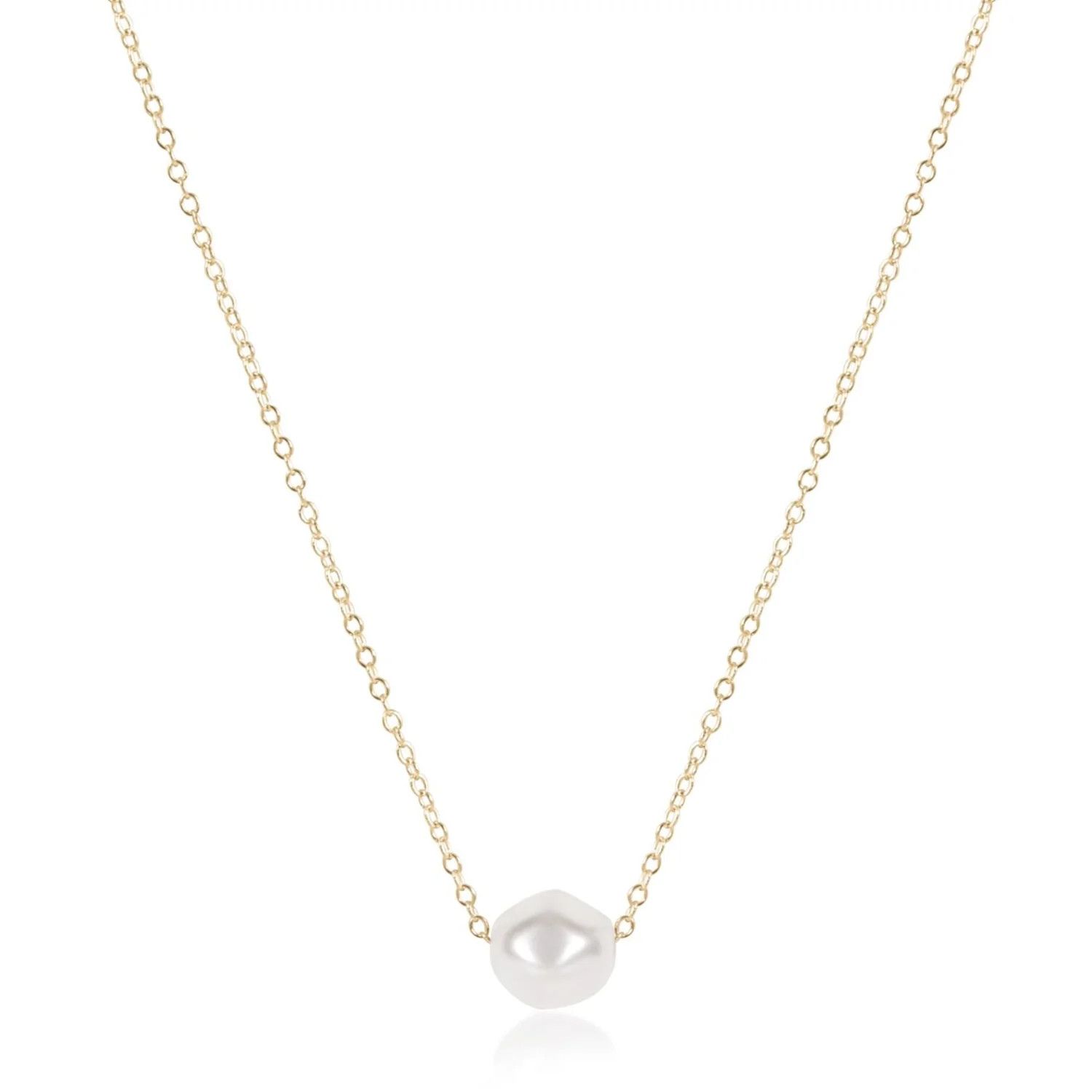 16in Admire Pearl Necklace Gold