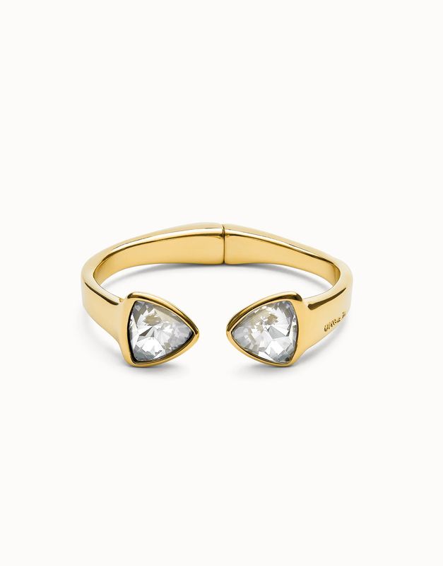 Ser Camaleónica Bracelet Gold with Clear Crystals Large