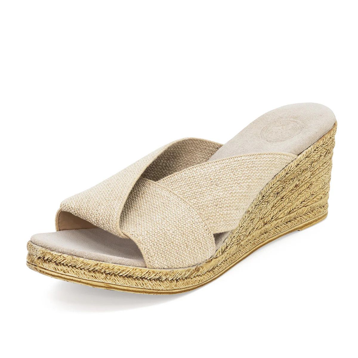 Porter Wedge Sandal Linen, Size: 6