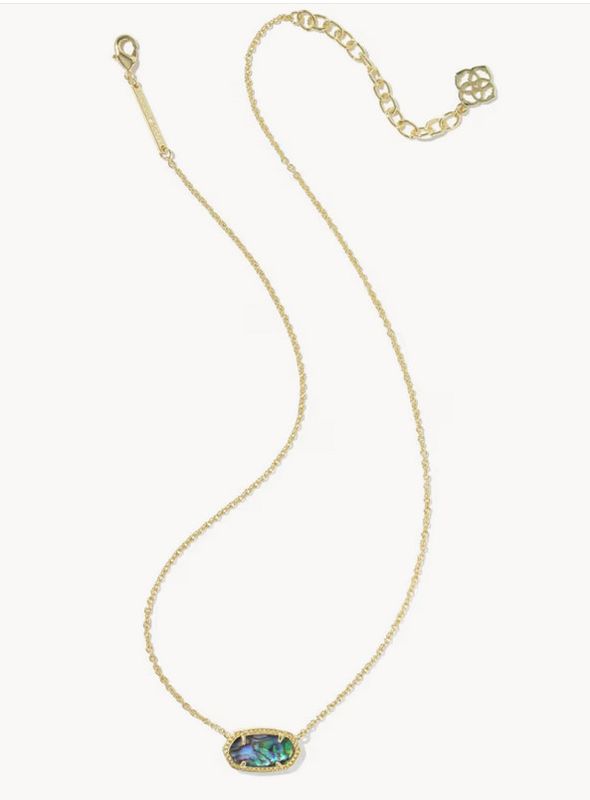 Elisa Pendant Necklace Abalone Shell Gold