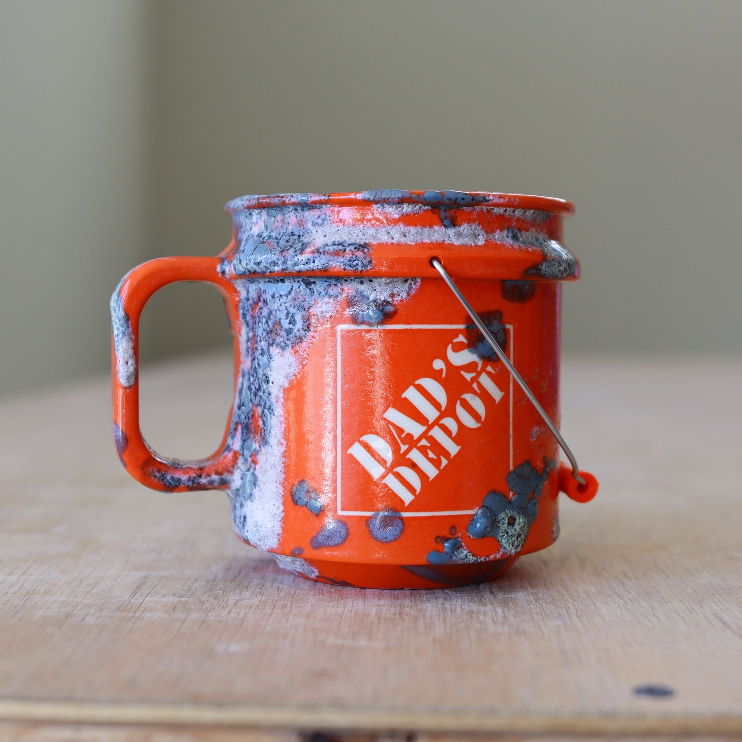 Bucket Mug - &quot;Dad&#39;s Depot&quot; Cement Mixer Variant