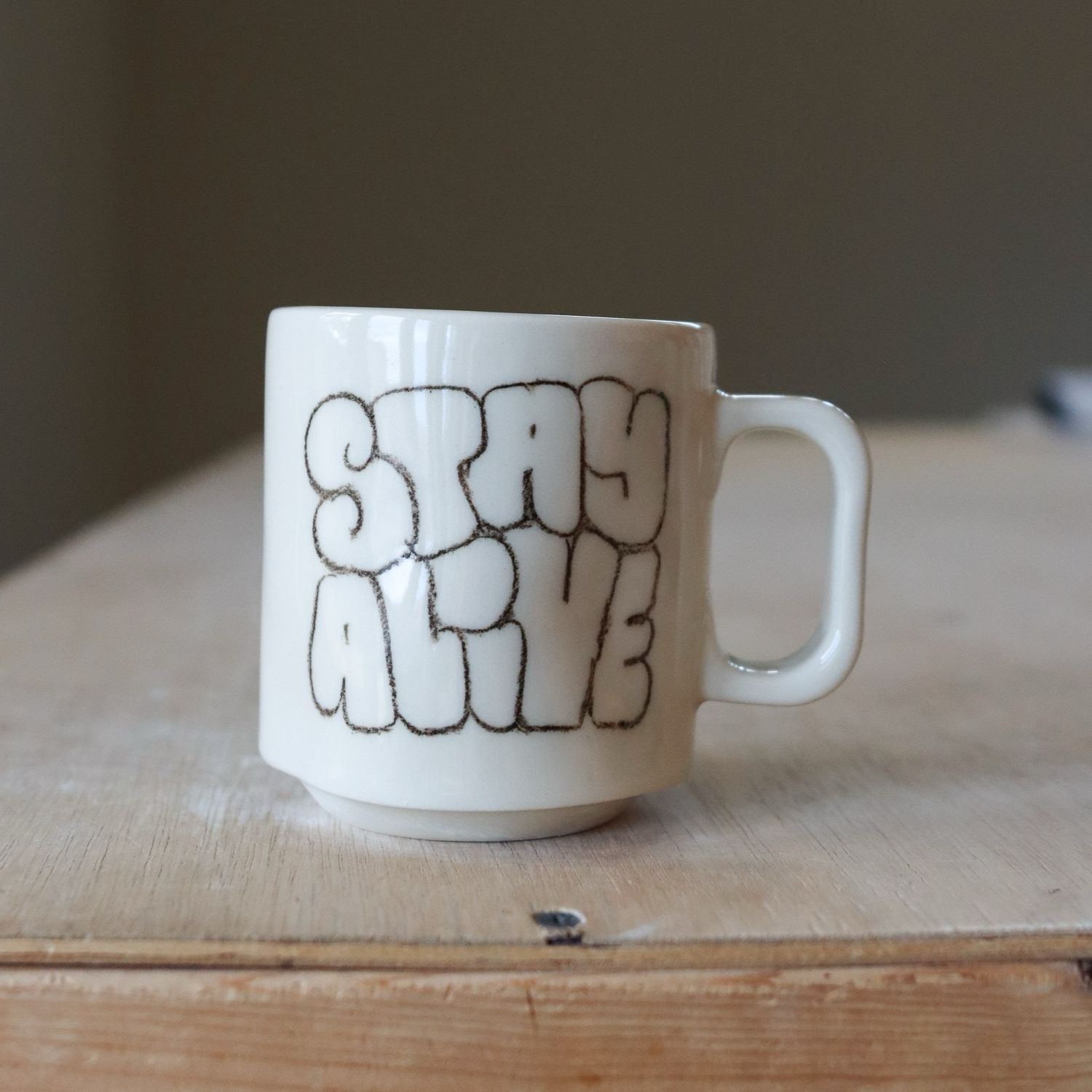 Wonky Boi Mug - “Stay Alive”