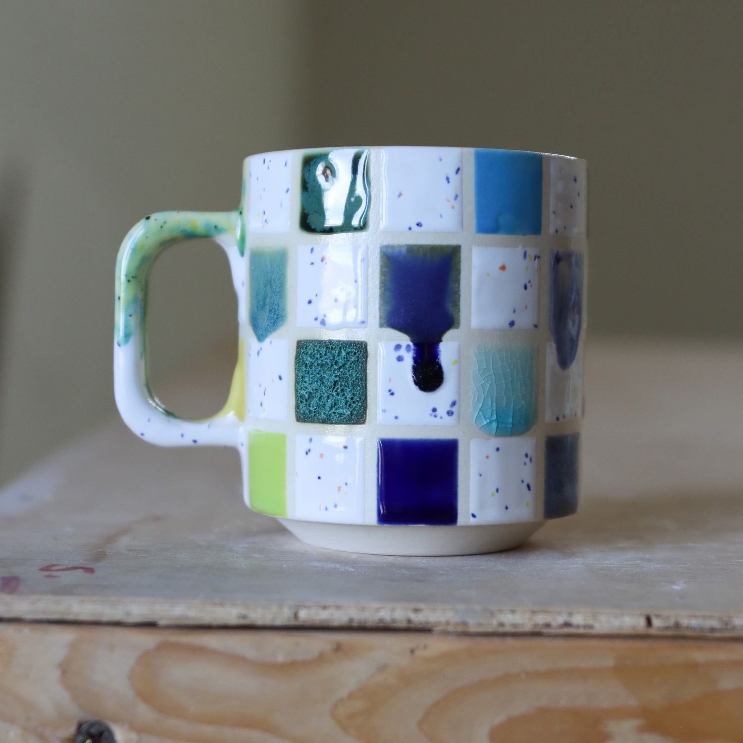 Test Tile(Checker-Speckle White) - Everyday Mug