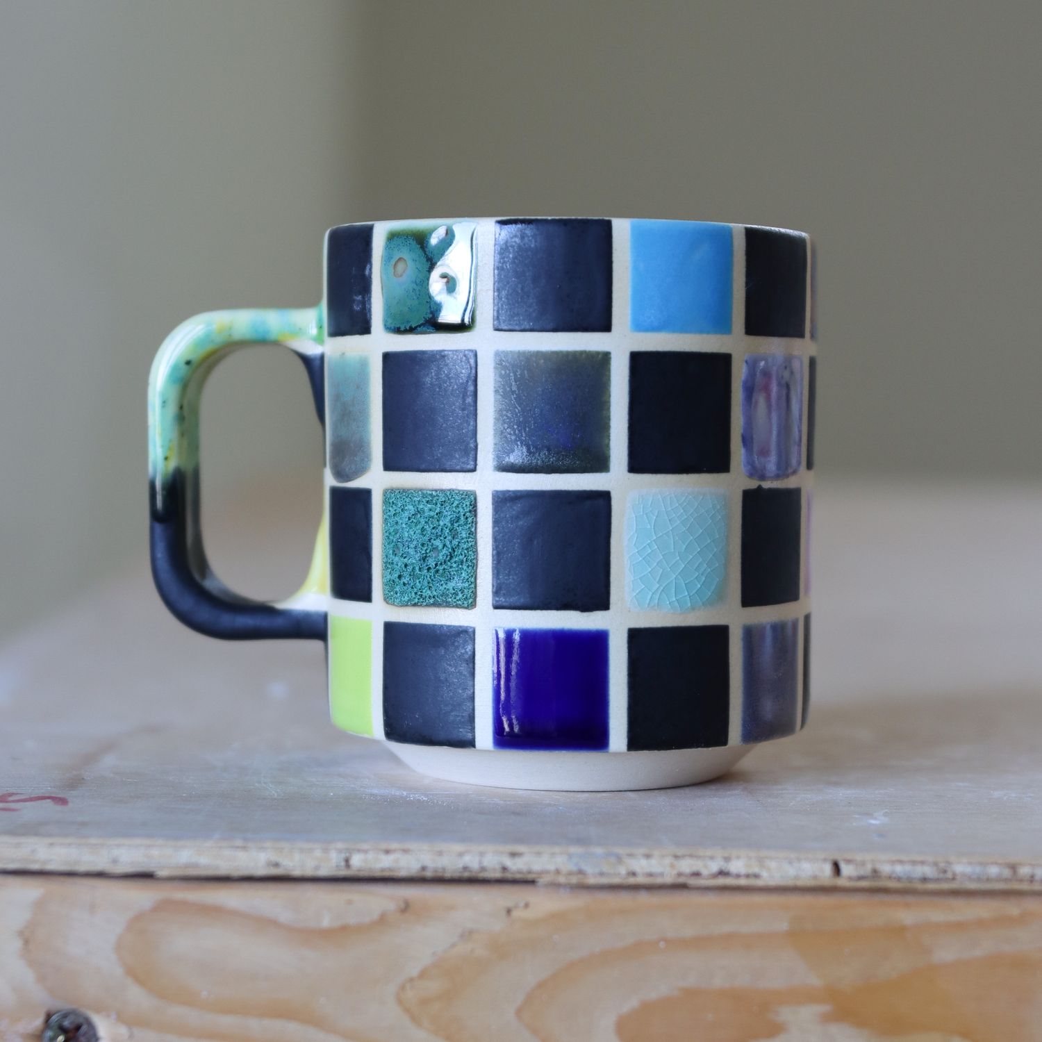 Test Tile(Checker-Matte Black) - Everyday Mug