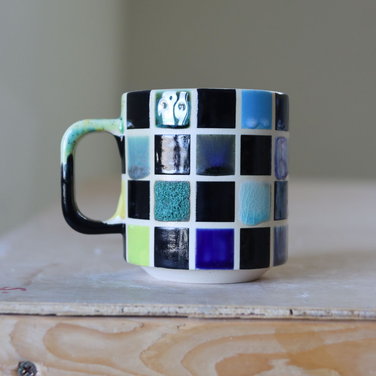 Test Tile(Checker-Gloss Black) - Everyday Mug
