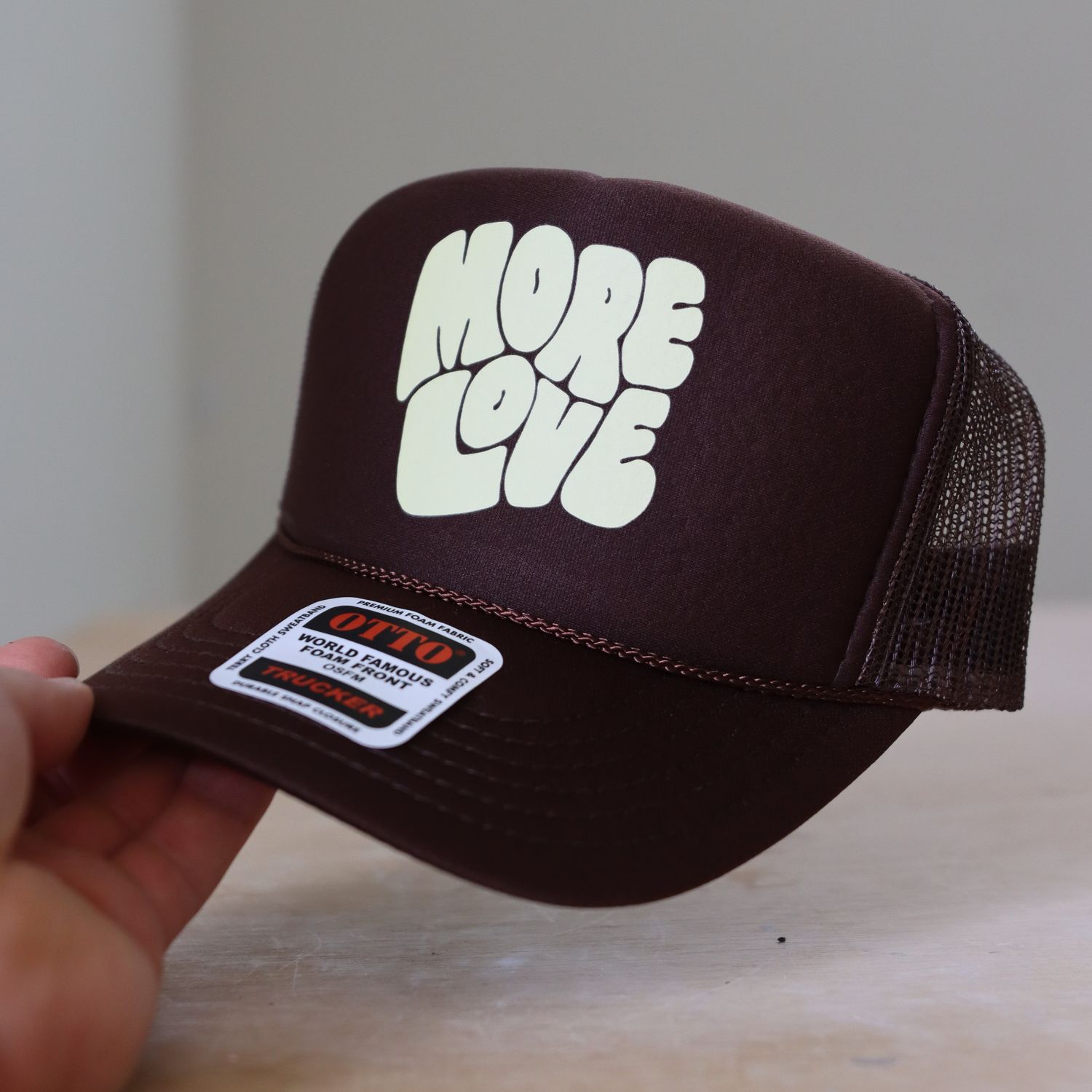 More Love Trucker Hat - Chocolate/Butter