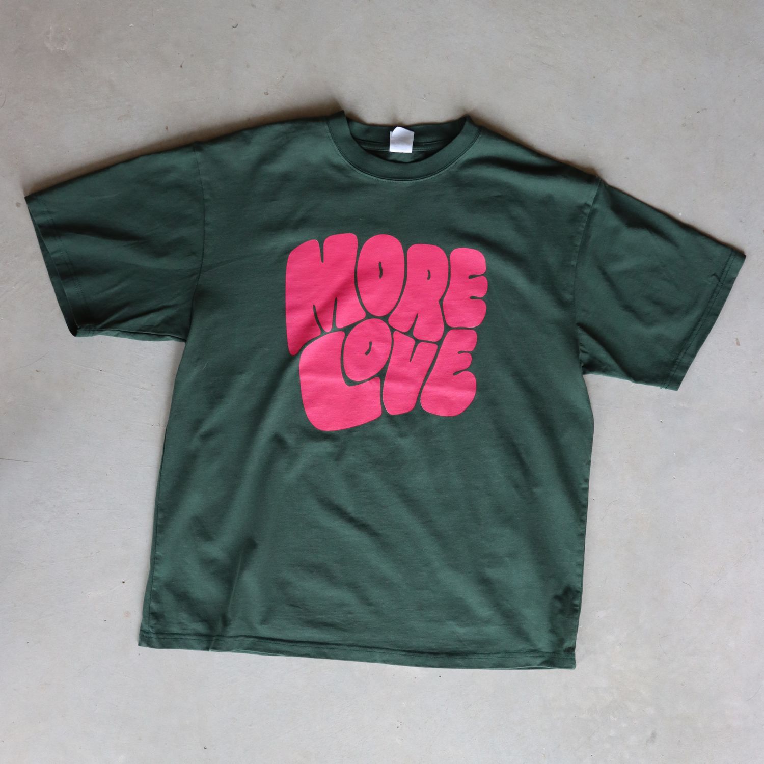 More Love T Shirt - Emerald/Fuschia