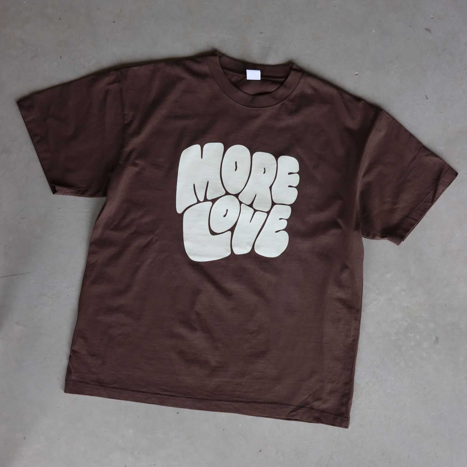 More Love T Shirt - Chocolate/Cream