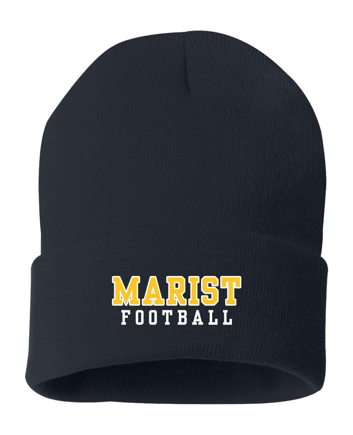 Cuffed Sports Beanie, Color: Navy, Variant: Football
