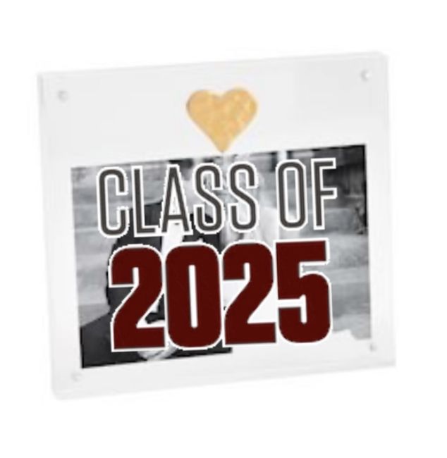 Acrylic Frame, Style: Gold Heart