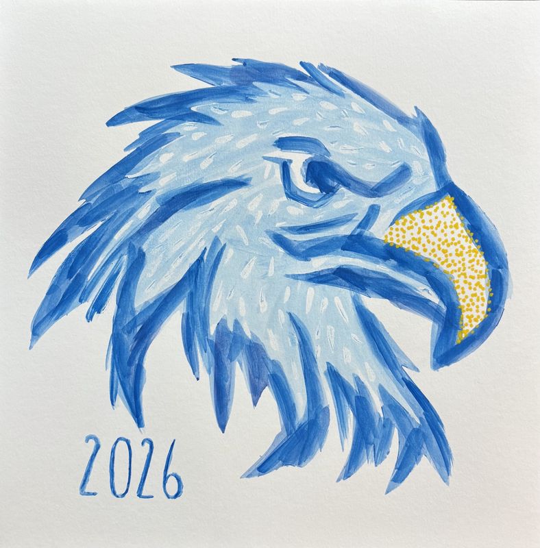 10x10 War Eagle Watercolor