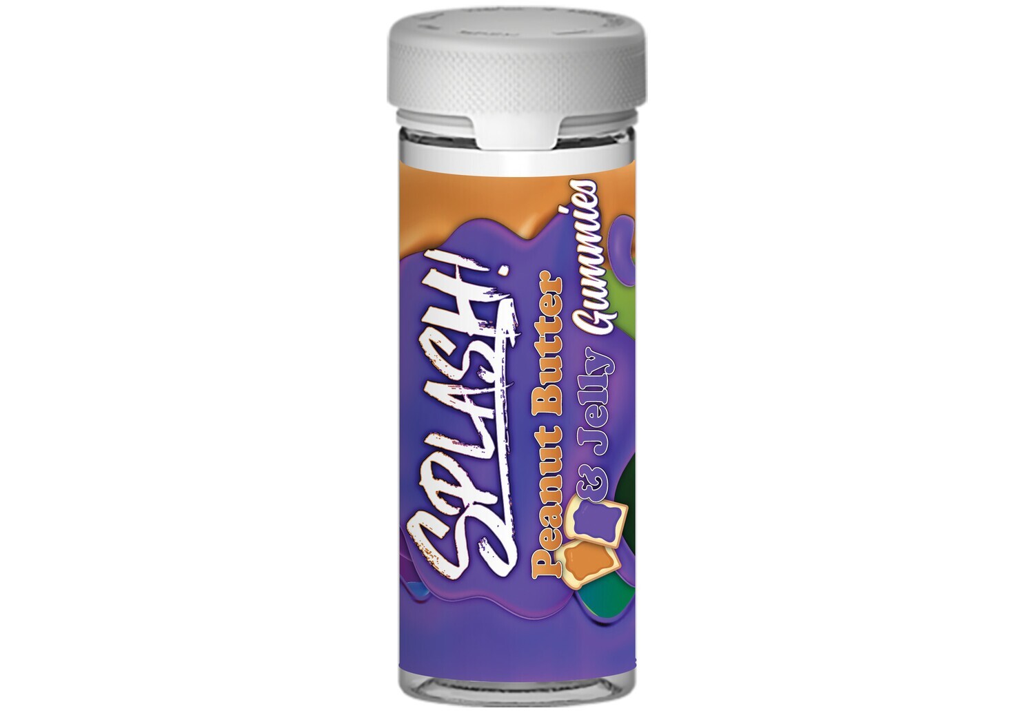 Splash D9 55mg/THC-A Stacker, Color: Peanut/Grape, Size: 10ct