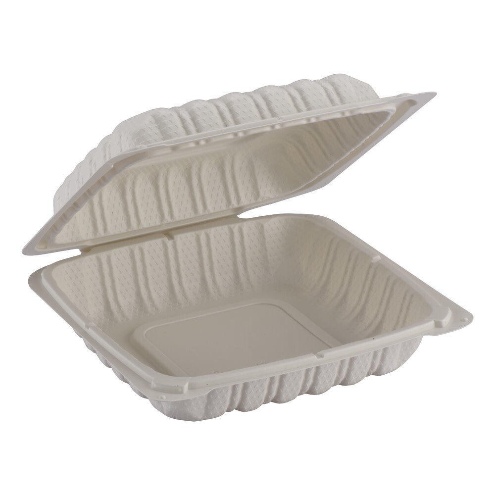 TY-81 / WH81 -Clamshell MFPP Container, Corner Lock, 8&quot; x 8&quot;, 150pc (150/1)