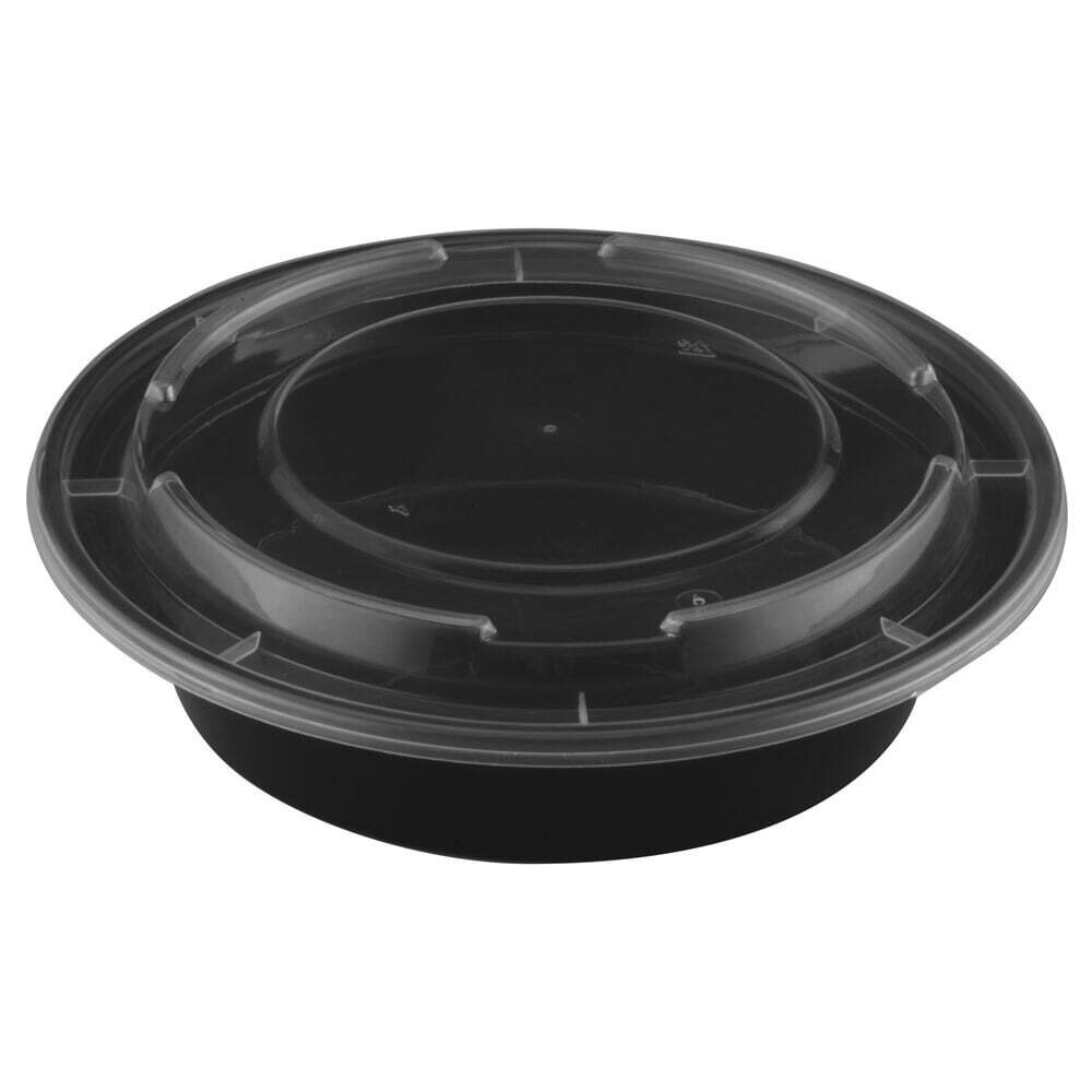 TY-R32 / RD32 - 32oz Round Microwaveable Container with Lid, 150 sets (50/6)
