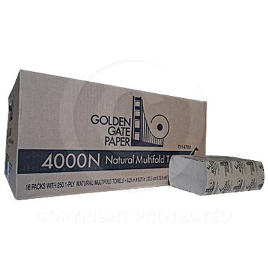 GGP-TI14700 - Golden Gate Natural Multifold Towel 16/250 (4000/cs)