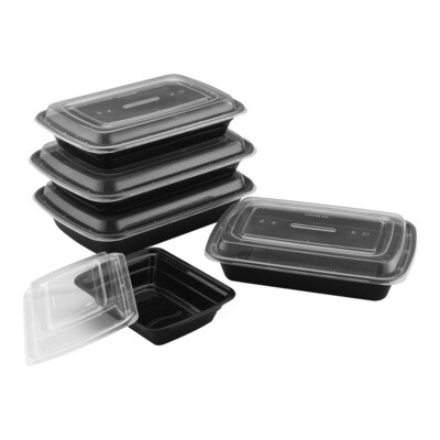 E-32 / SRC32 - 32oz Rectangular Microwavable Container with Lid, 150 sets