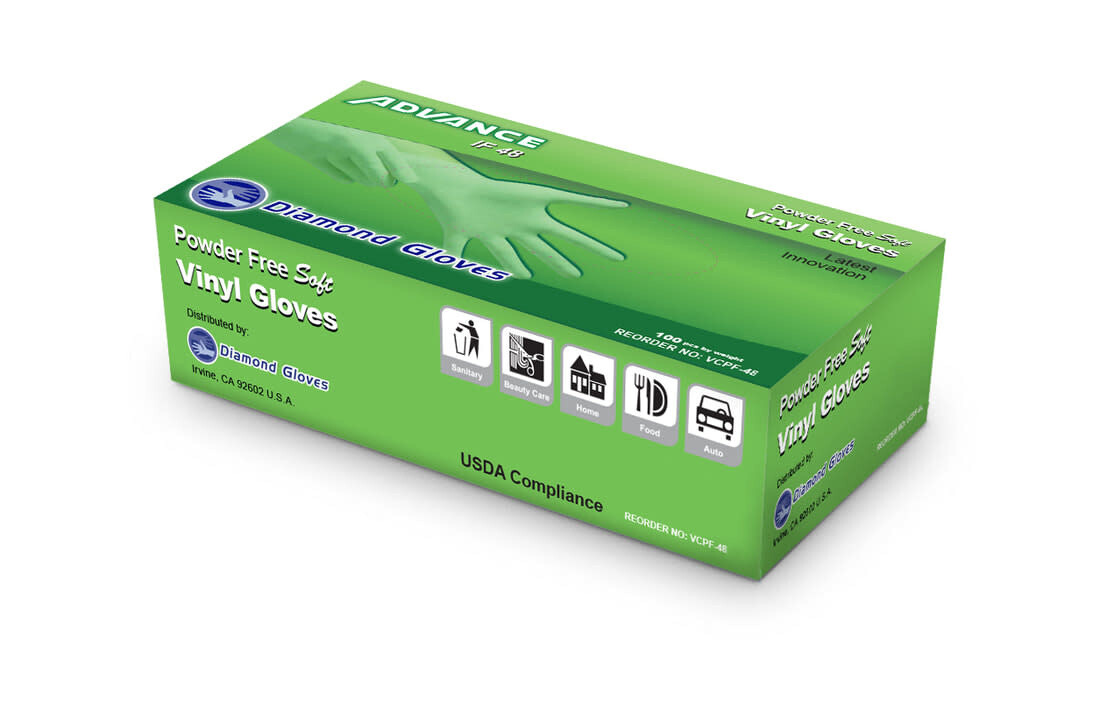 VCPF-48S - Vinyl Gloves Clear Box -100pcs S