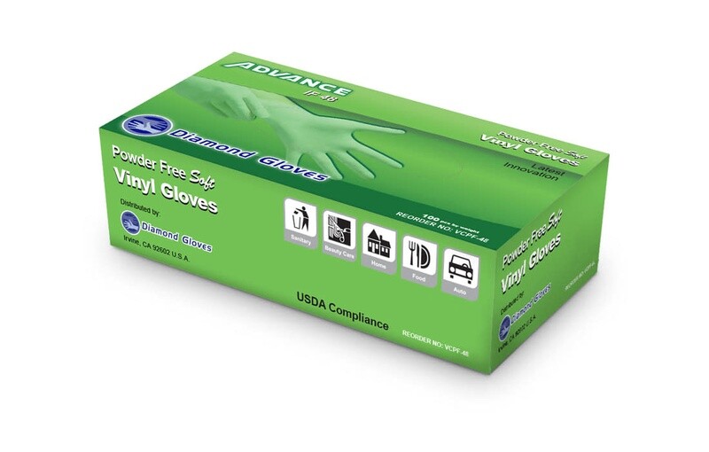 VCPF-48S - Vinyl Gloves Clear Box -100pcs S