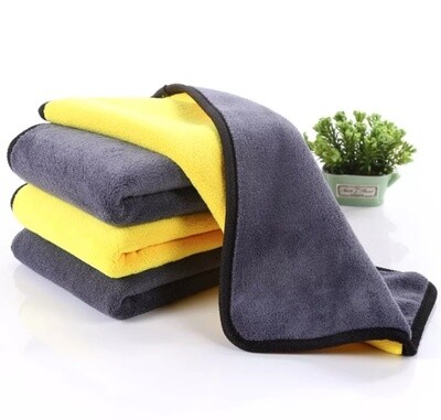 Two Sided Soft Coral Fleece Multipurpose Microfiber Towels for Car Detailing and Home Surface Use, 16" x 24"- 800 GSM (3 pc Pack)
