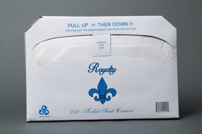 Royalty 1/2 Fold Toilet Seat Covers, 20/250 (5,000/Carton)