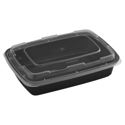 TY-32 / RC32 - 32oz Rectangular Microwaveable Container with Lid, 150 sets (50/6)