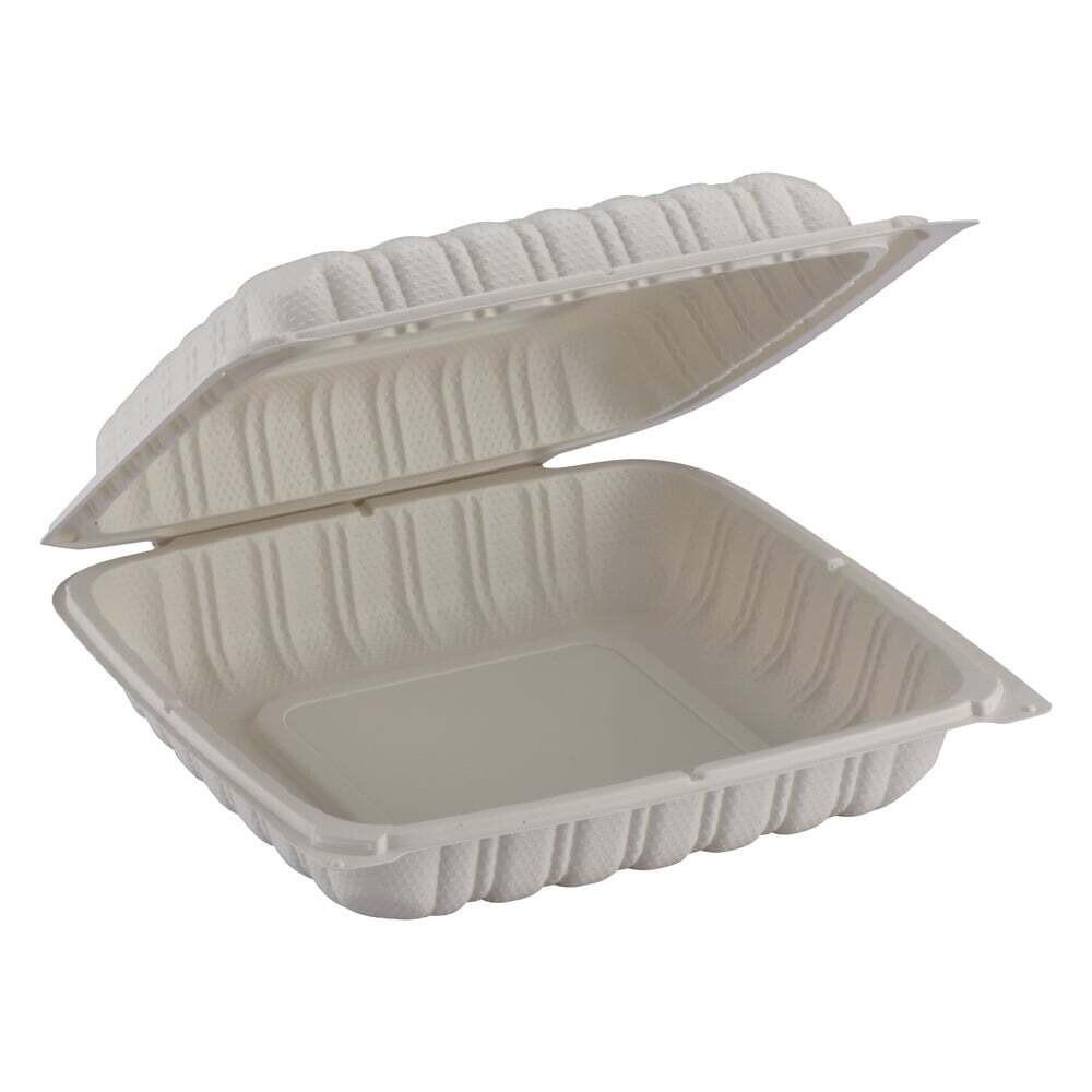 TY-91 / WH91 - Clamshell MFPP Container, Corner Lock, 9&quot; x 9&quot;, 150pc (150/1)